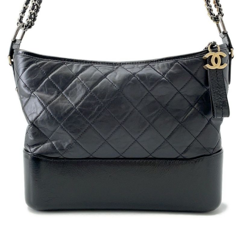 シャネル チェーンショルダーバッグ ガブリエル ドゥ シャネル ホーボーバッグ ラージ A93824 CHANEL 黒