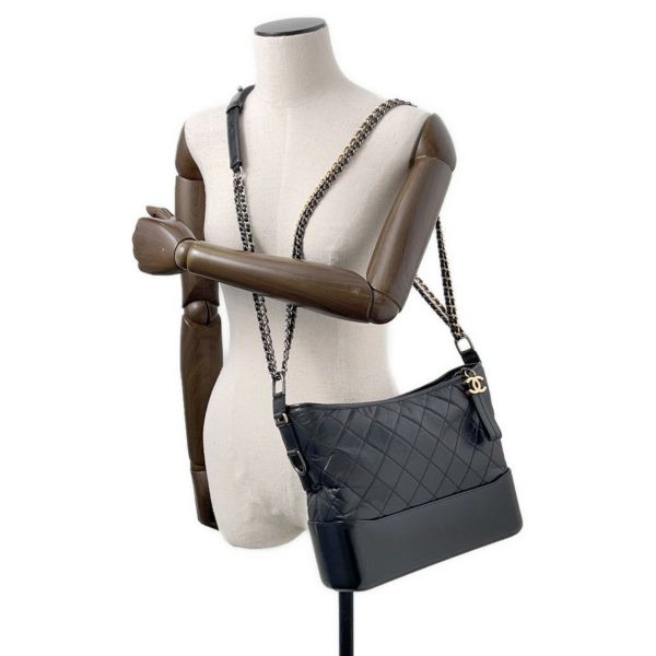 シャネル チェーンショルダーバッグ ガブリエル ドゥ シャネル ホーボーバッグ ラージ A93824 CHANEL 黒