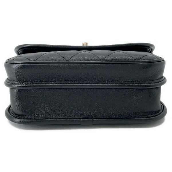 シャネル チェーンショルダーバッグ マトラッセ ココマーク スモールメッセンジャーバッグ ラムスキン AS2447 CHANEL 黒