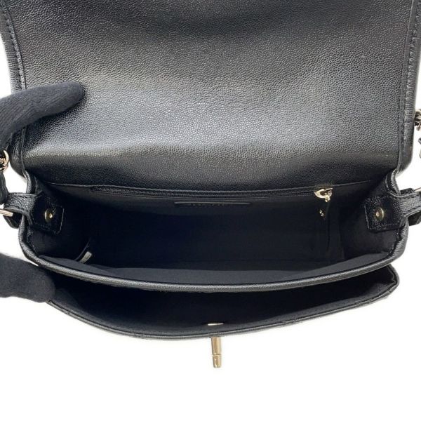 シャネル チェーンショルダーバッグ マトラッセ ココマーク スモールメッセンジャーバッグ ラムスキン AS2447 CHANEL 黒