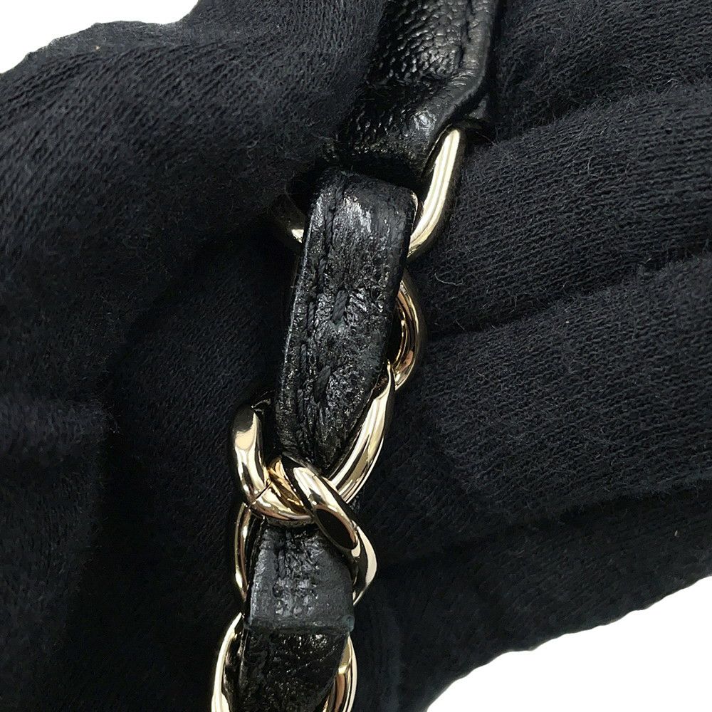 シャネル チェーンショルダーバッグ マトラッセ ココマーク スモールメッセンジャーバッグ ラムスキン AS2447 CHANEL 黒