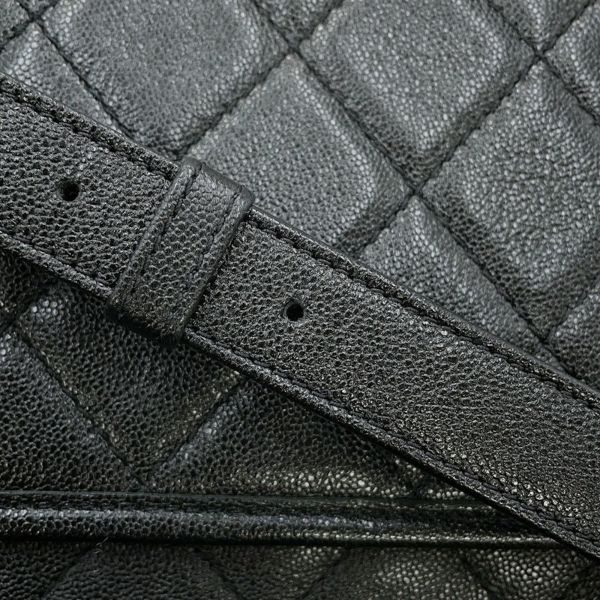 シャネル チェーンショルダーバッグ マトラッセ ココマーク スモールメッセンジャーバッグ ラムスキン AS2447 CHANEL 黒