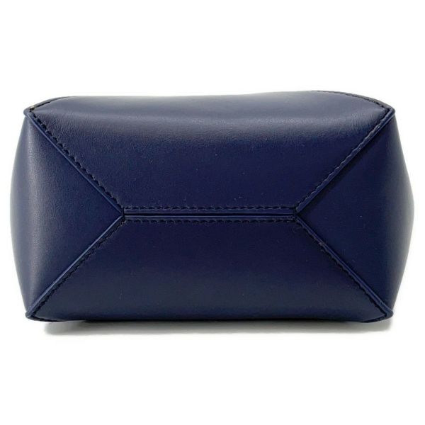 ロエベ ハンドバッグ パズル フォルド ミニトート シャイニーカーフレザー A657V25X01 LOEWE 2way ネイビー