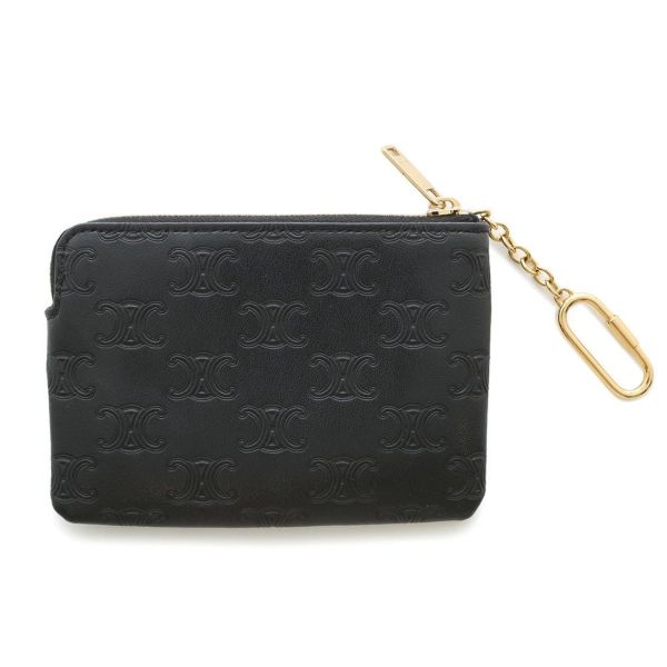 セリーヌ コインケース トリオンフ レザー 10C663 CELINE カードポーチ 黒