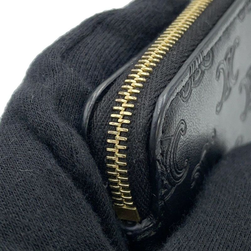 セリーヌ コインケース トリオンフ レザー 10C663 CELINE カードポーチ 黒