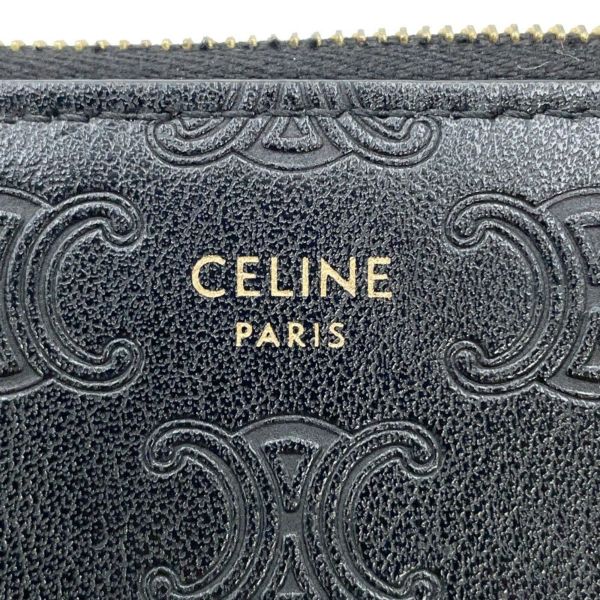 セリーヌ コインケース トリオンフ レザー 10C663 CELINE カードポーチ 黒
