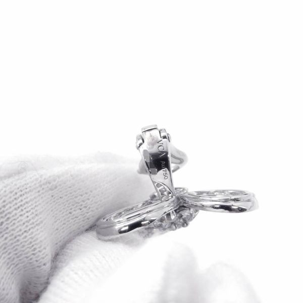 ヴァンクリーフ＆アーペル ピアス フラワーレース イヤリング ダイヤモンド 144P 計2.58ct K18WG VCARP05100