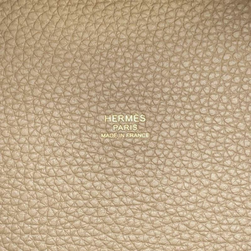 エルメス ピコタンロックMM ベージュマルファ/ゴールド金具 トリヨンクレマンス B刻印 HERMES