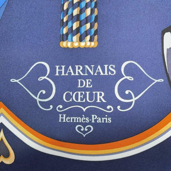 エルメス スカーフ カレ90 アルネ・ドゥ・クール Harnais de Coeur HERMES シルク 2024春夏