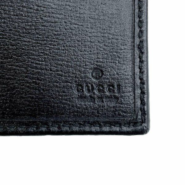 グッチ 二つ折り財布 GGスプリーム マネークリップ式 700686 GUCCI 財布 黒