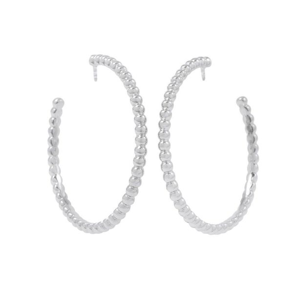 ヴァンクリーフ&アーペル ピアス ペルレ フープ スモールモデル K18WGホワイトゴールド Van Cleef&Arpels