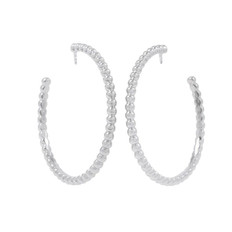 ヴァンクリーフ&アーペル ピアス ペルレ フープ スモールモデル K18WGホワイトゴールド Van Cleef&Arpels