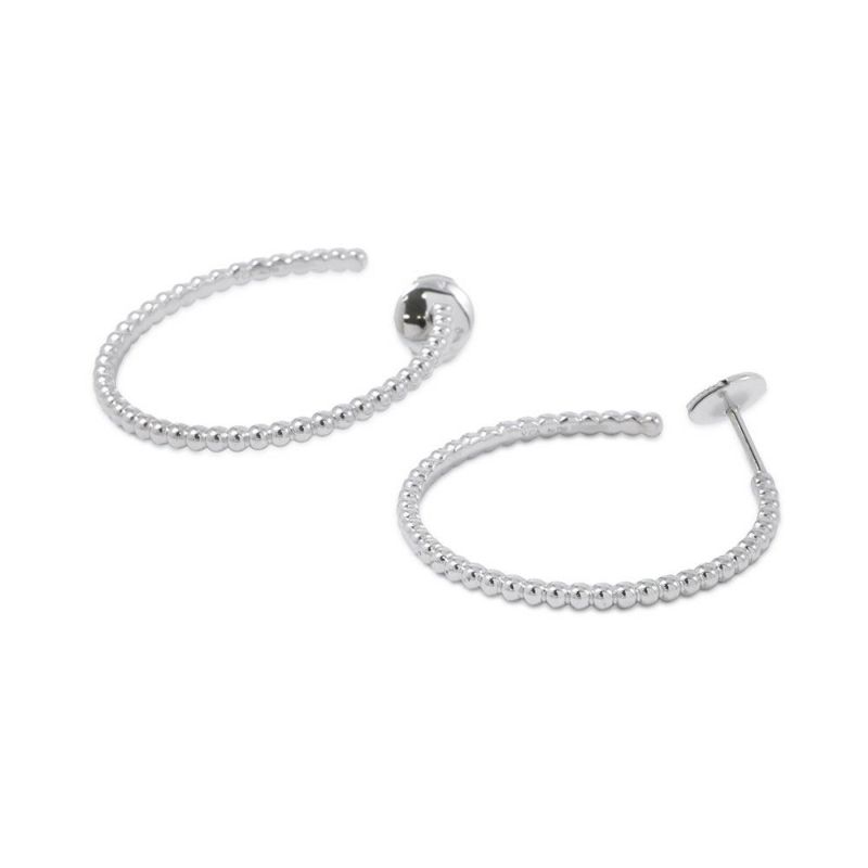 ヴァンクリーフ&アーペル ピアス ペルレ フープ スモールモデル K18WGホワイトゴールド Van Cleef&Arpels