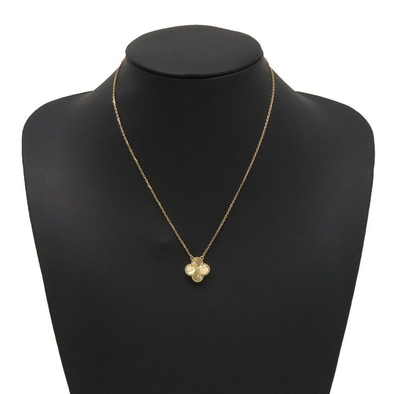 ヴァンクリーフ&アーペル ネックレス ヴィンテージ アルハンブラ ペンダント ギヨシェ K18YGイエローゴールド VCARP4KL00