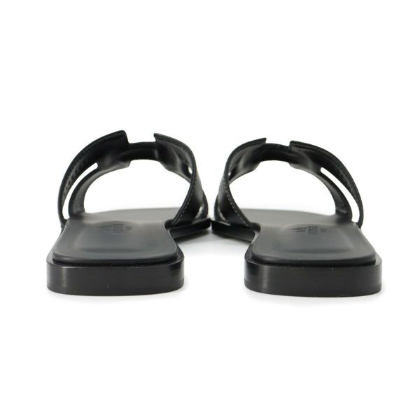 エルメス サンダル オラン レザー レディースサイズ36 1/2 HERMES 靴 黒