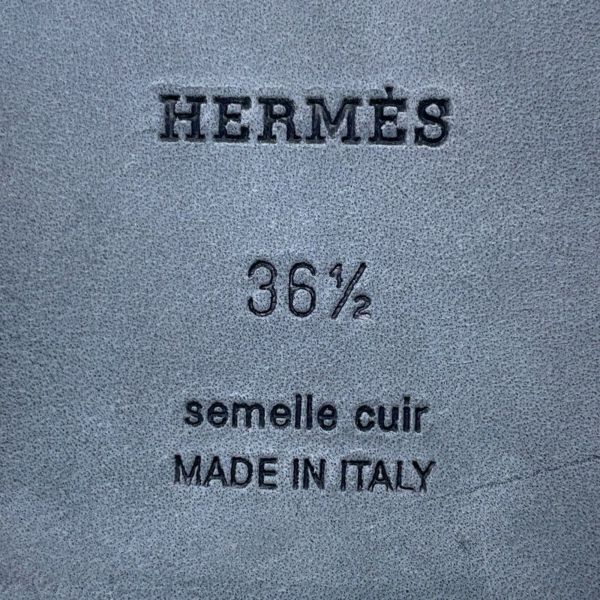 エルメス サンダル オラン レザー レディースサイズ36 1/2 HERMES 靴 黒