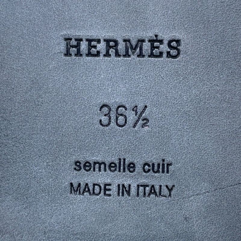 エルメス サンダル オラン レザー レディースサイズ36 1/2 HERMES 靴 黒