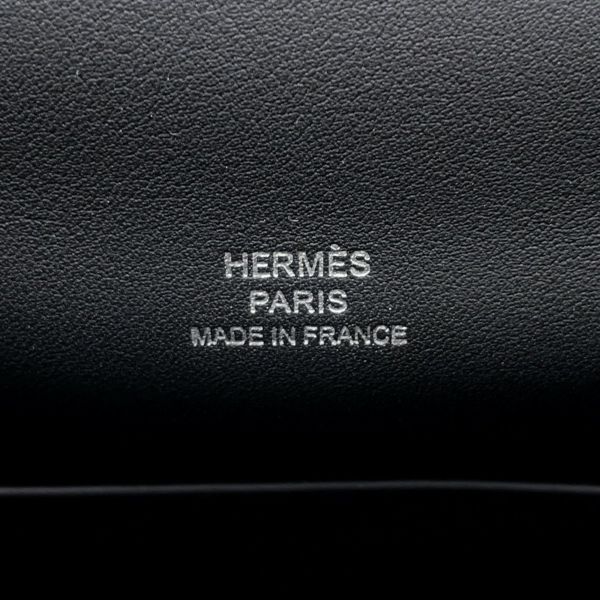 エルメス ハンドバッグ ポシェットケリー ブラック/シルバー金具 スイフト K刻印 HERMES バッグ 黒