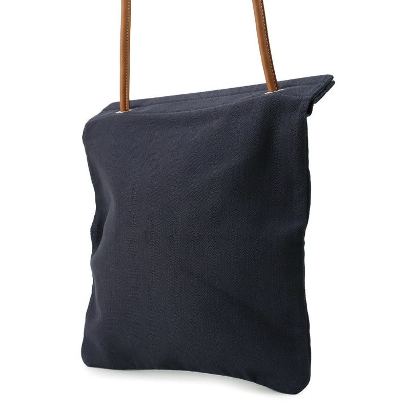 エルメス ショルダーバッグ サック アリーヌMM ブルーインディゴ/フォーブ/シルバー金具 トワルシェブロン/バレニア K刻印