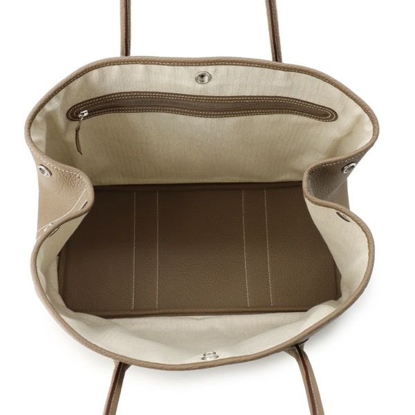 エルメス トートバッグ ガーデンパーティPM エトゥープ/シルバー金具 ネゴンダ U刻印