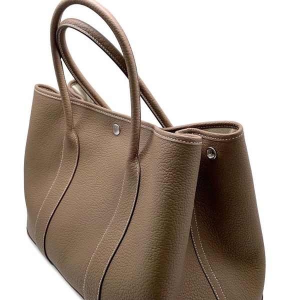 エルメス トートバッグ ガーデンパーティPM エトゥープ/シルバー金具 ネゴンダ U刻印