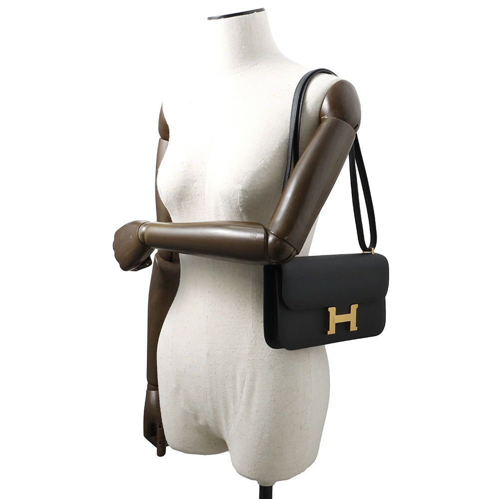 エルメス コンスタンス エラン ミロワール ブラック/ゴールド金具 エプソン K刻印 HERMES 黒