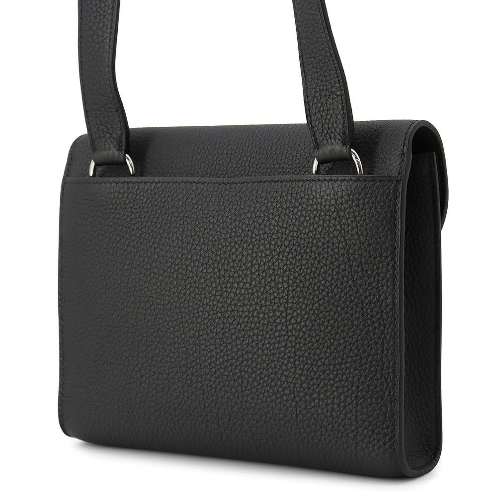 エルメス ショルダーバッグ サック ア デペッシュ21 ブラック/シルバー金具 トゴ W刻印 黒