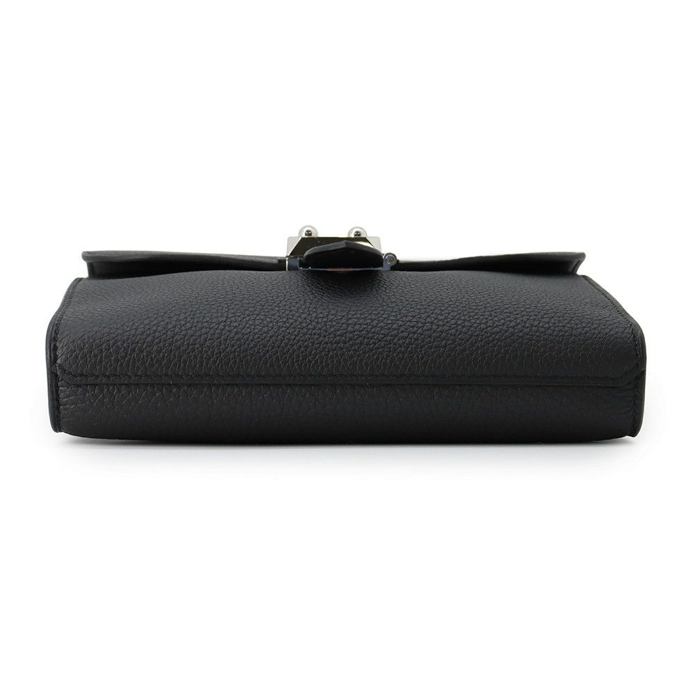 エルメス ショルダーバッグ サック ア デペッシュ21 ブラック/シルバー金具 トゴ W刻印 黒