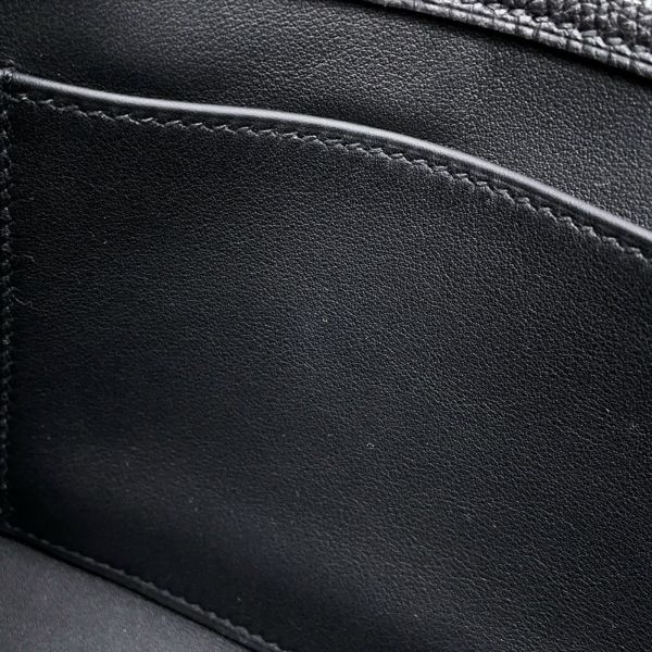 エルメス ショルダーバッグ サック ア デペッシュ21 ブラック/シルバー金具 トゴ W刻印 黒