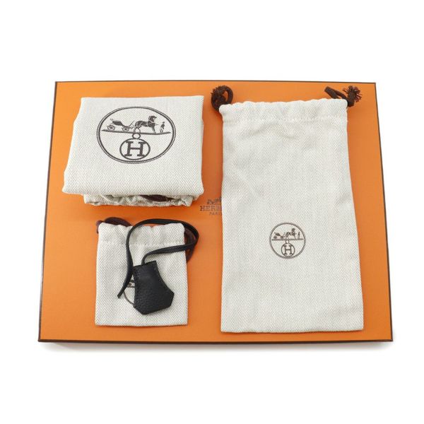 エルメス ショルダーバッグ サック ア デペッシュ21 ブラック/シルバー金具 トゴ W刻印 黒