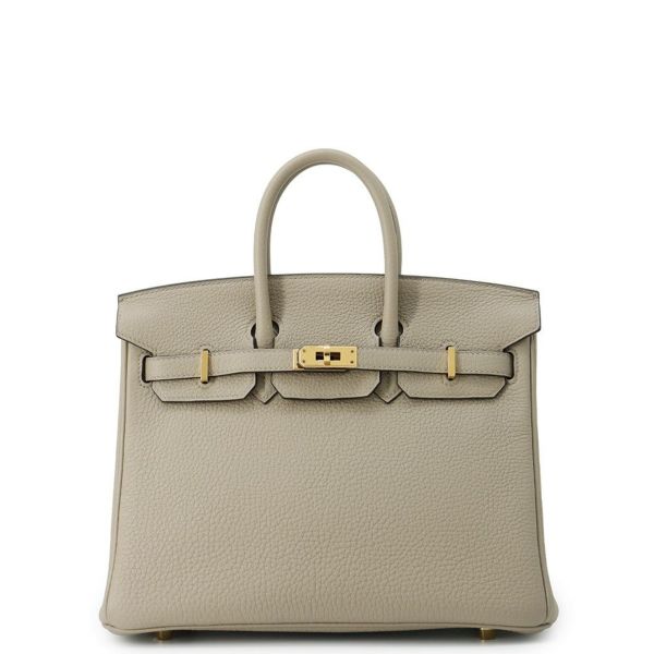 エルメス バーキン25 トゥルティエールグレー/ゴールド金具 トゴ U刻印 HERMES Birkin ハンドバッグ