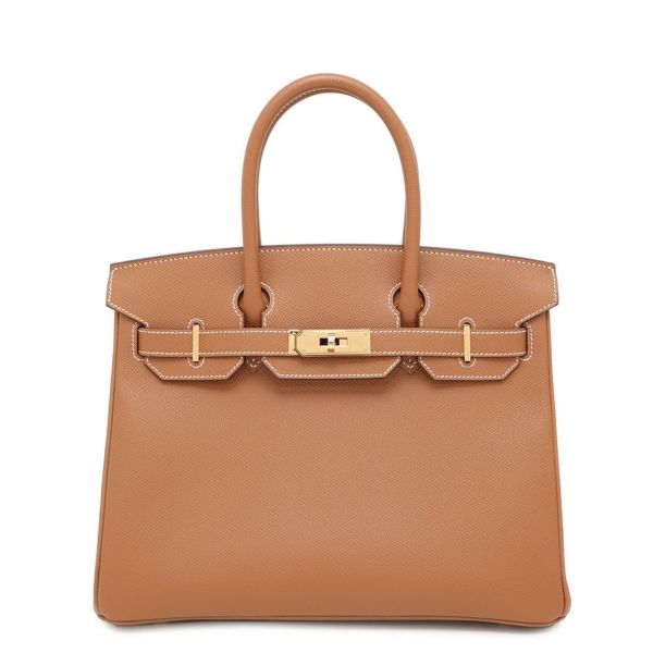 エルメス バーキン30 ゴールド/ゴールド金具 エプソン B刻印 HERMES Birkin ハンドバッグ