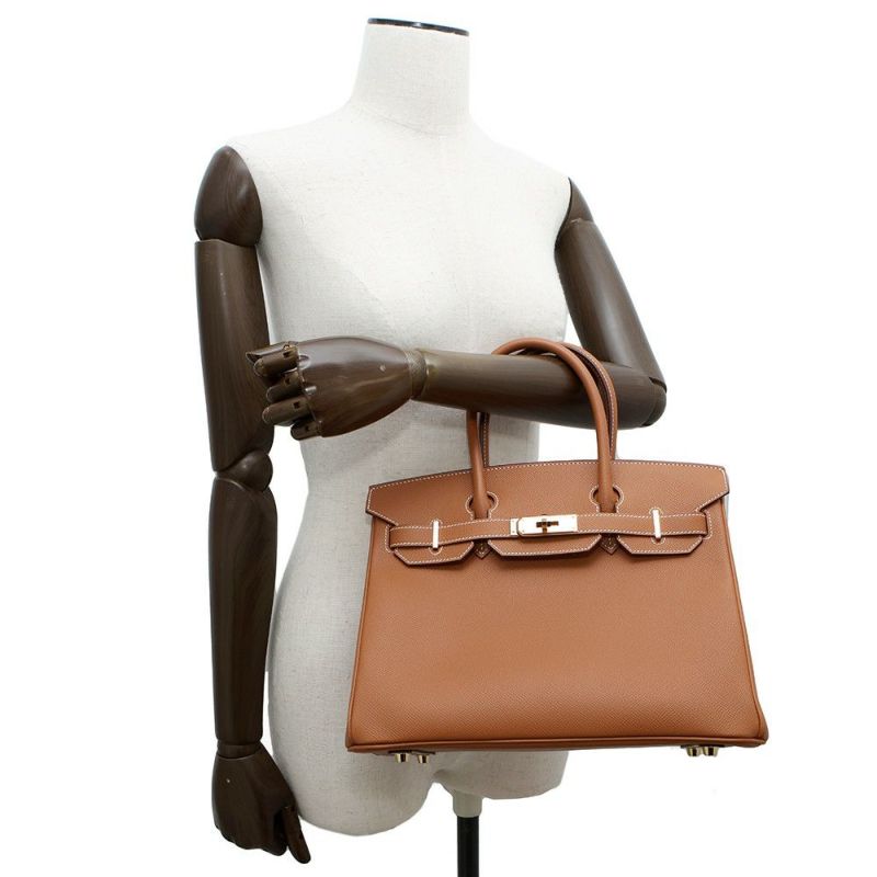 エルメス バーキン30 ゴールド/ゴールド金具 エプソン B刻印 HERMES Birkin ハンドバッグ