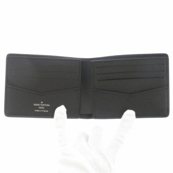 ルイヴィトン 二つ折り財布 モノグラム・エクリプス ポルトフォイユ・スレンダー M62294 財布 メンズ ブラック 黒