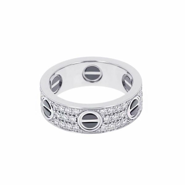 カルティエ リング ラブリング ダイヤモンド 66P 計0.74ct K18WGホワイトゴールド セラミック サイズ55 B4207655