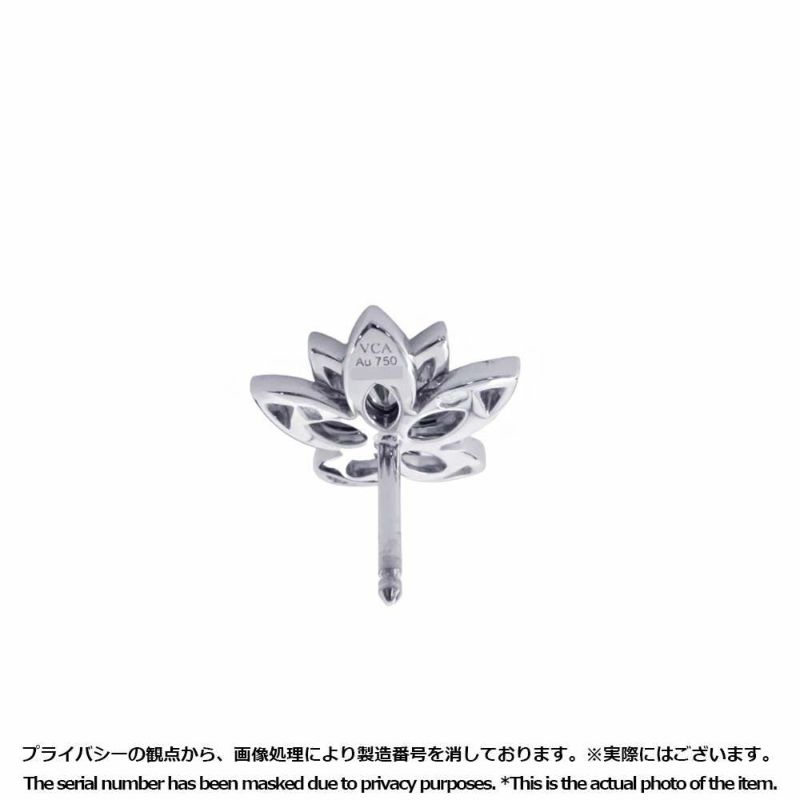 ヴァンクリーフ＆アーペル ピアス ロータス ミニモデル K18WGホワイトゴールド ダイヤモンド 52P 計0.31ct VCARP0ZV00