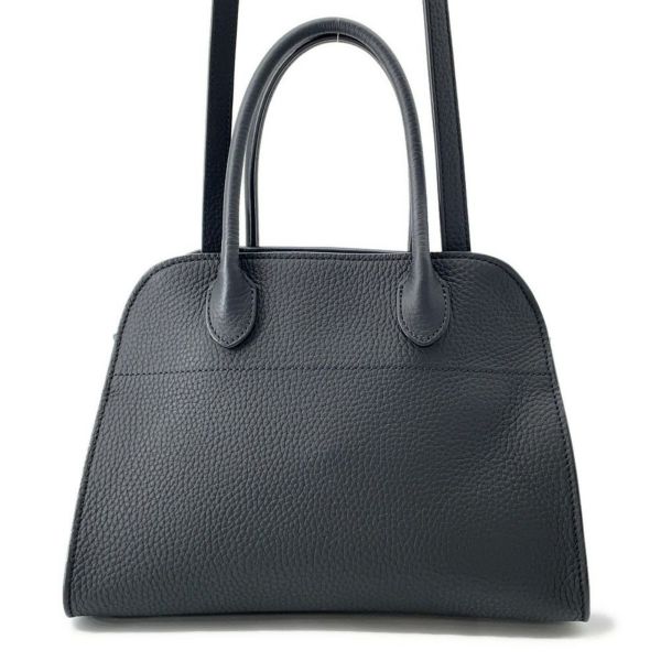 ザ ロウ ハンドバッグ マルゴー10 グレインドカーフレザー W1190 L72 THE ROW 2way 黒