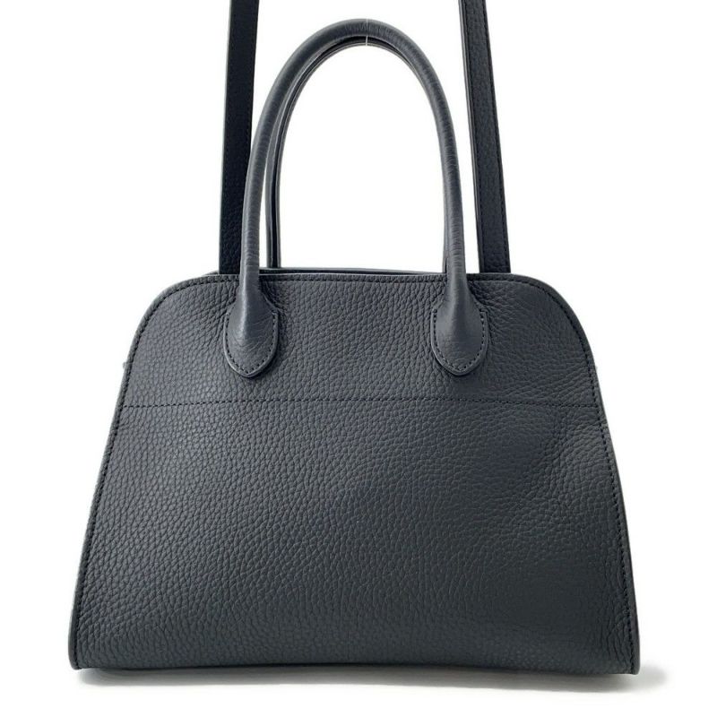 ザ ロウ ハンドバッグ マルゴー10 グレインドカーフレザー W1190 L72 THE ROW 2way 黒