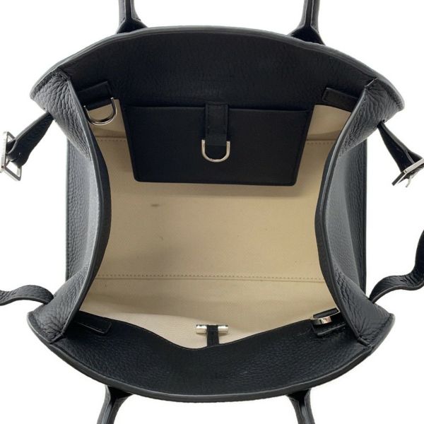 ザ ロウ ハンドバッグ マルゴー10 グレインドカーフレザー W1190 L72 THE ROW 2way 黒