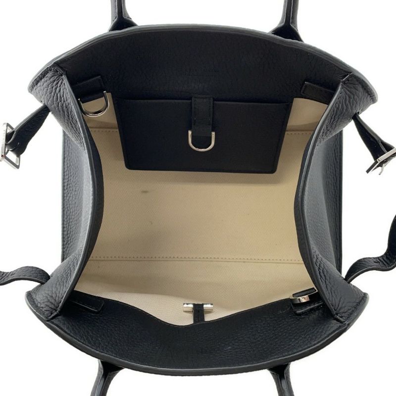 ザ ロウ ハンドバッグ マルゴー10 グレインドカーフレザー W1190 L72 THE ROW 2way 黒