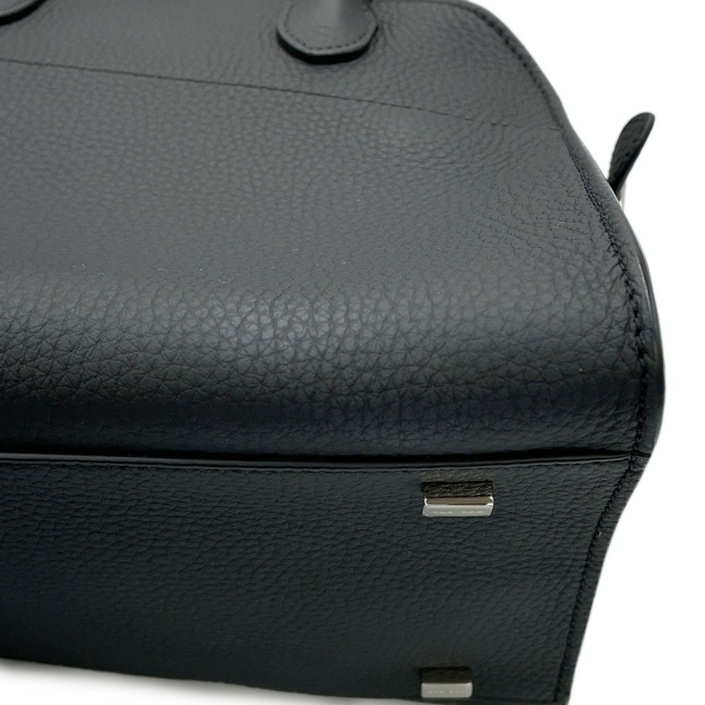 ザ ロウ ハンドバッグ マルゴー10 グレインドカーフレザー W1190 L72 THE ROW 2way 黒