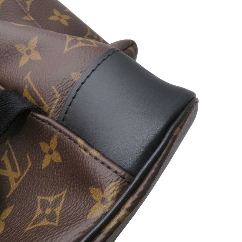 ルイヴィトン リュックサック モノグラム・マカサー クリストファーMM M43735 LOUIS VUITTON バックパック 黒 ブラック