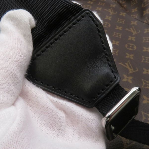 ルイヴィトン リュックサック モノグラム・マカサー クリストファーMM M43735 LOUIS VUITTON バックパック 黒 ブラック