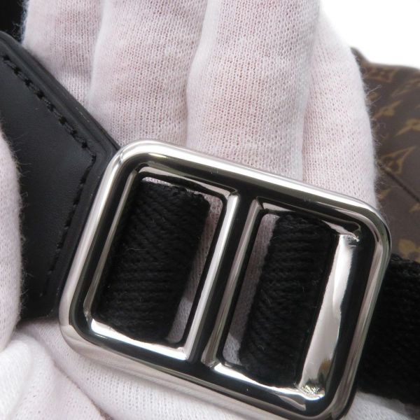 ルイヴィトン リュックサック モノグラム・マカサー クリストファーMM M43735 LOUIS VUITTON バックパック 黒 ブラック