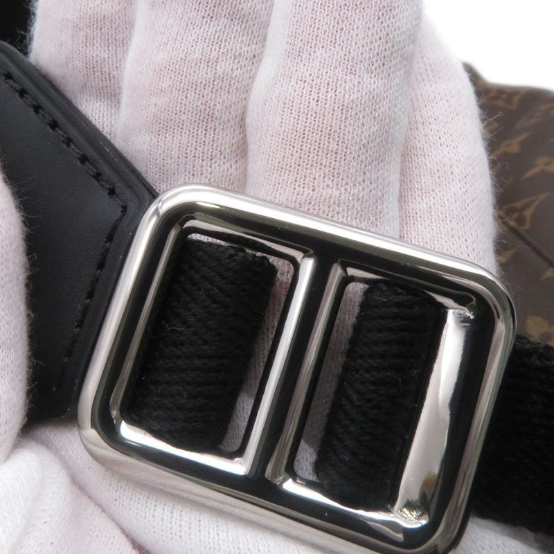 ルイヴィトン リュックサック モノグラム・マカサー クリストファーMM M43735 LOUIS VUITTON バックパック 黒 ブラック