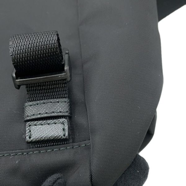プラダ ショルダーバッグ Re-Nylon xサフィアーノ ナイロン レザー 2VD066 PRADA 斜め掛け 黒