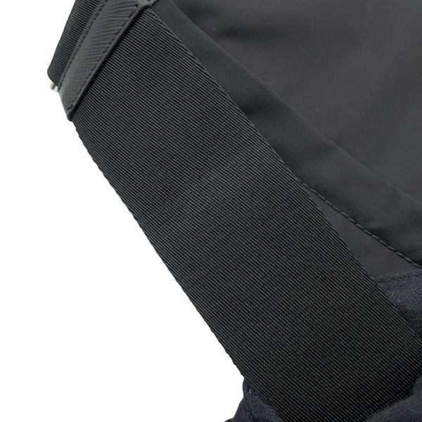 プラダ ショルダーバッグ Re-Nylon xサフィアーノ ナイロン レザー 2VD066 PRADA 斜め掛け 黒