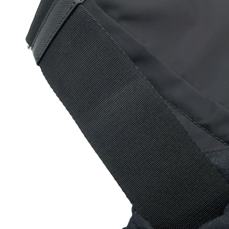 プラダ ショルダーバッグ Re-Nylon xサフィアーノ ナイロン レザー 2VD066 PRADA 斜め掛け 黒