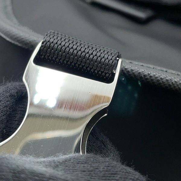 プラダ ショルダーバッグ Re-Nylon xサフィアーノ ナイロン レザー 2VD066 PRADA 斜め掛け 黒