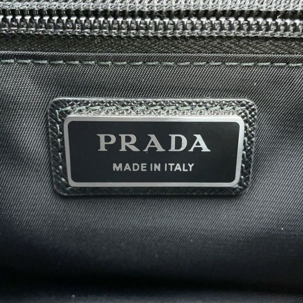 プラダ ショルダーバッグ Re-Nylon xサフィアーノ ナイロン レザー 2VD066 PRADA 斜め掛け 黒